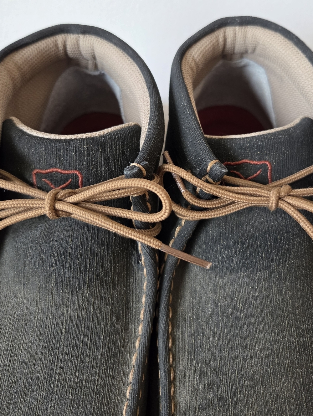 Twisted X Womens Chukka Driving Mocs, 9.5 Charcoal/Brown Water Resistant Leather - Picture 10 of 10